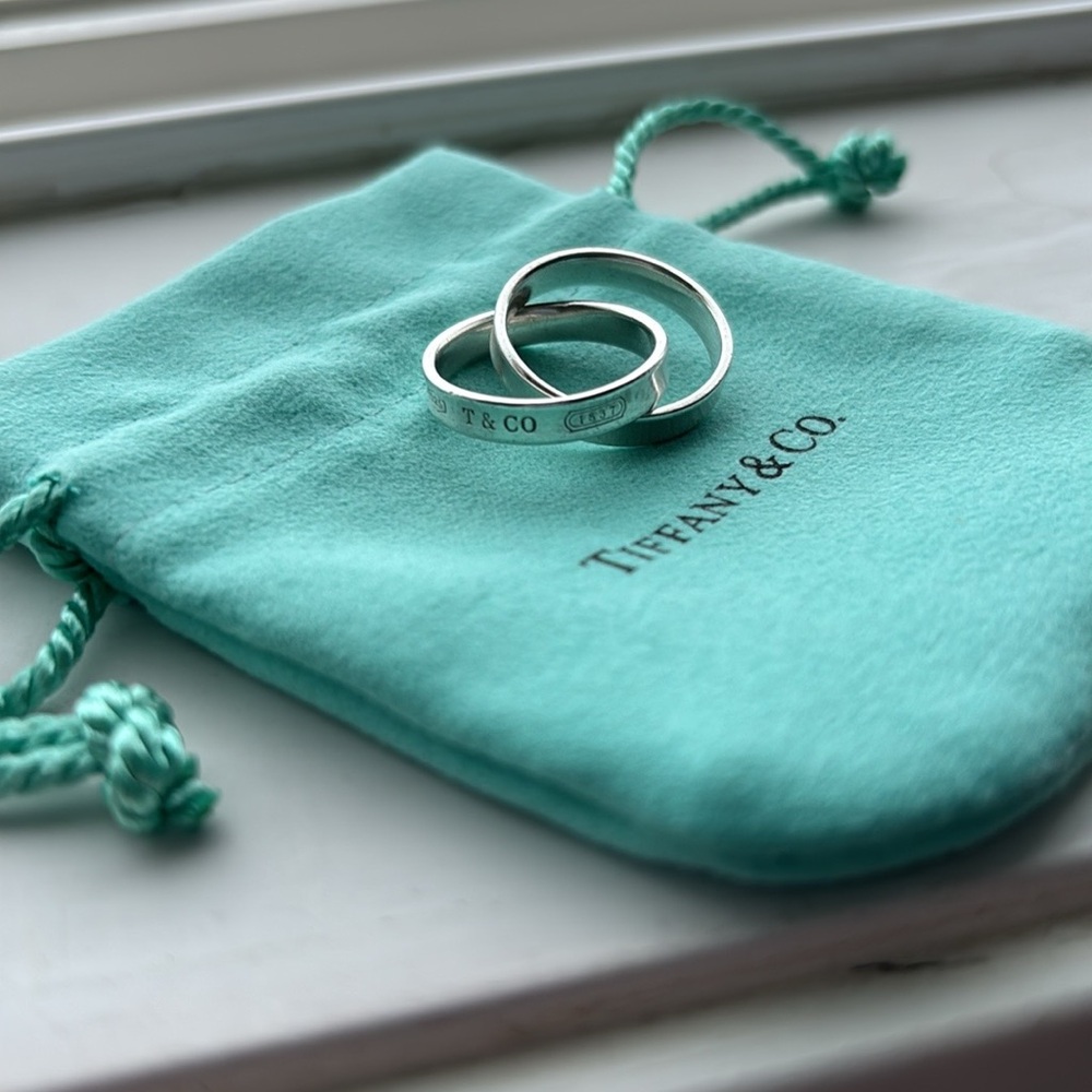 Tiffany & Co. 1837 Sterling Silver Interlocking Set of Rings, Size 5